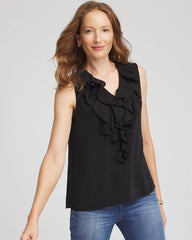 Satin Ruffle Tank