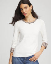 Pima Jewel Neck Contrast Tee