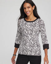Pima Jewel Neck Contrast Tee