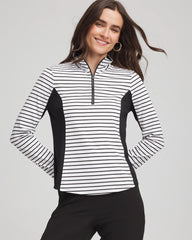Zenergy® UPF Striped Block Half Zip