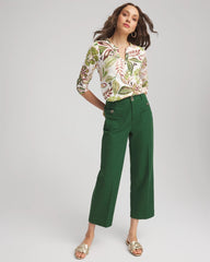 Tropical Cotton Slub Henley Shirt