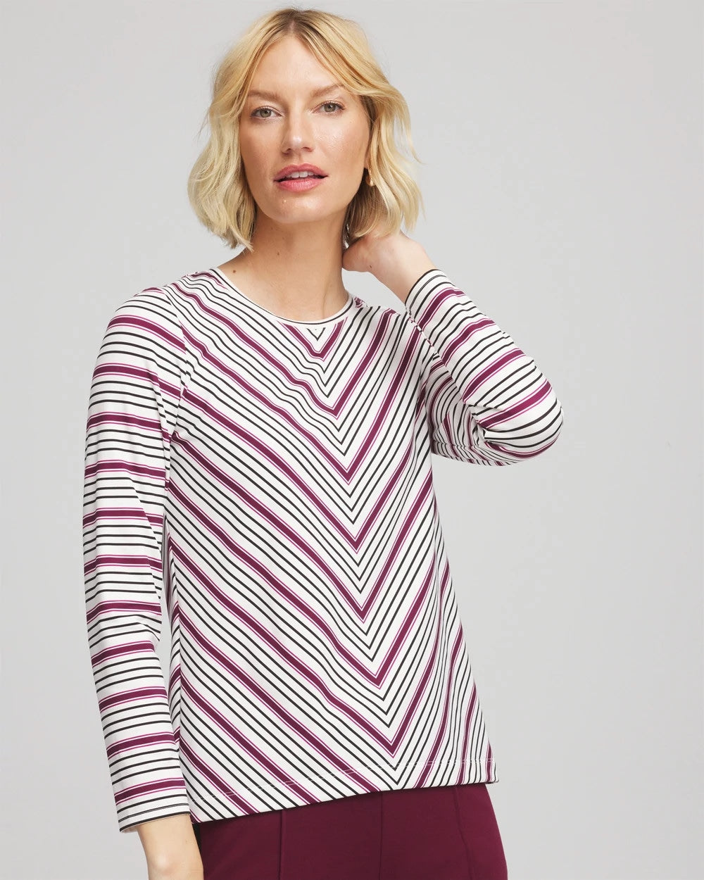 Zenergy® Soft Brushed Striped Top
