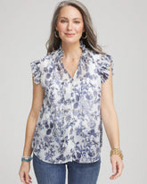Butterfly Ruffle Collar Blouse