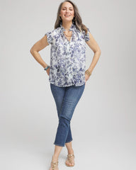 Butterfly Ruffle Collar Blouse