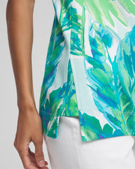 Tropical Pima Sleeveless V-Neck Tunic