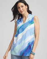 Ocean Pima Sleeveless V-Neck Tunic
