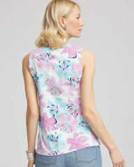 Floral Sleeveless V-Neck Tank