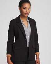 Single-Breasted Sweater Blazer