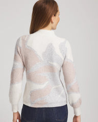 Bloom Metallic Intarsia Pullover Sweater