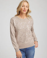 Floral Sequined Pullover
