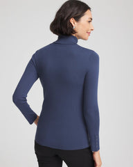 Ella Button Cuff Turtleneck Sweater