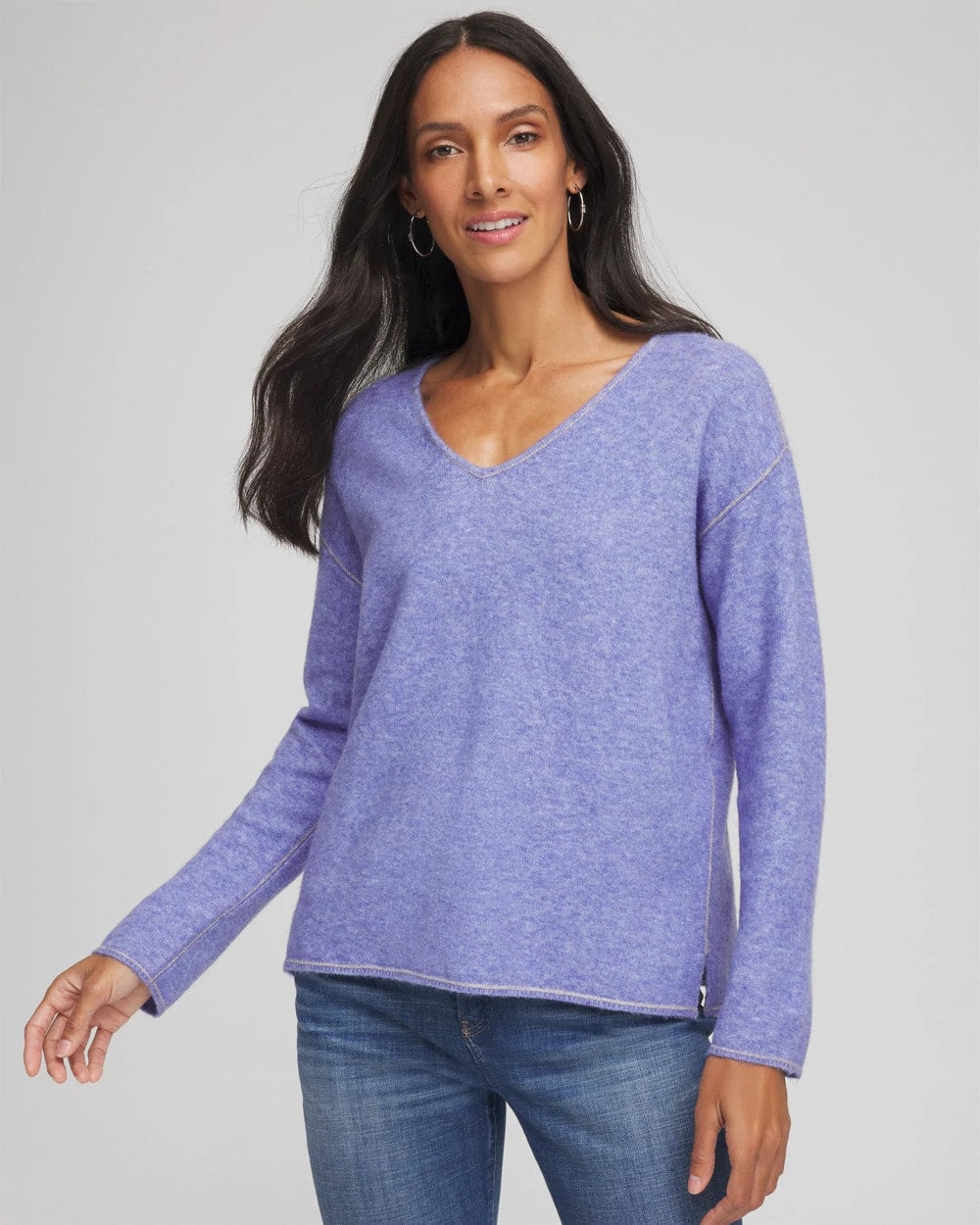 Contrast Stitch Detail Pullover