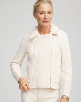 Fur Trim Moto Cardigan