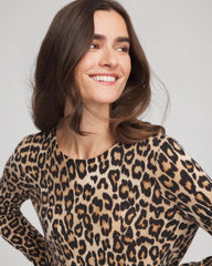 Cashmere Animal Long-Sleeve Pullover Sweater