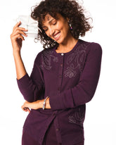 Embellished Crewneck Cardigan
