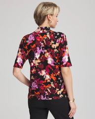 Ella Mockneck Painterly Pullover Sweater