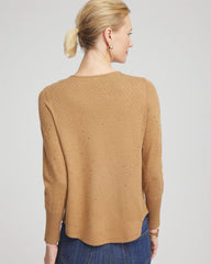 Ella V-Neck Embellished Pullover Sweater