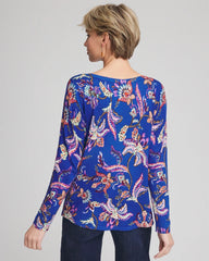 Ella Boatneck Printed Pullover Sweater