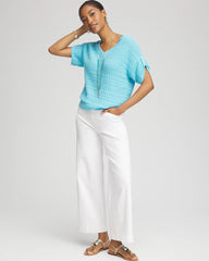Sequin V-Neck Pullover Sweater