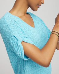 Sequin V-Neck Pullover Sweater