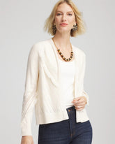 Cable Knit Fringed Sweater