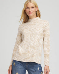 Ella Jacquard Mockneck Sweater