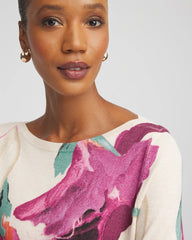 Ella Boatneck Watercolor Pullover Sweater