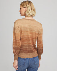 Ombre Metallic Pullover Sweater