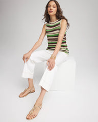 Contemporary Striped Sweater Tank