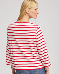 Bateau Neck Stripe Top