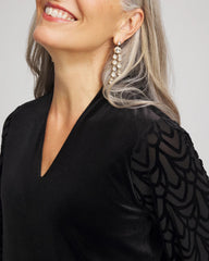Art Deco Velvet Burnout Top
