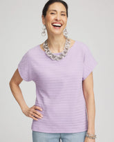 Cap Sleeve Textured Tee
