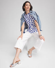 Polka-Dot Pima Cotton Crewneck Tee