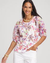 Floral Dolman Sleeve Knit Top