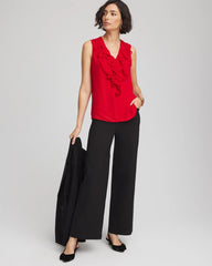 Satin Ruffle Tank
