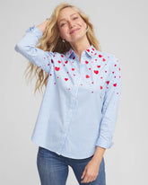V-Day Striped Poplin Shirt