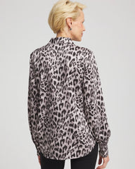 Faux Silk Snowy Animal Shirt