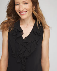 Satin Ruffle Tank