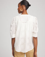 Chiffon Puff Sleeve Shirt