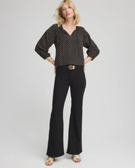 Floral Print Tie-Neck Top