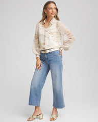 Georgette Blouson Sleeve Blouse