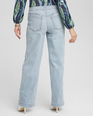 Petite Pull-On Wide-Leg Jeans