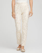 Juliet Golden Foiled Slim Ankle Pants