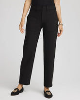 Bi-Stretch Straight Ankle Pants