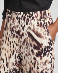 Bengal Marks Crepe Pull-On Ankle Pants