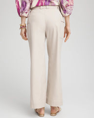Belted Twill Utility Cropped Pants