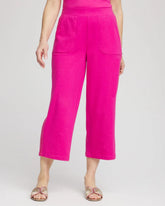 Zenergy® French Terry Gauze-Inset Cropped Pants