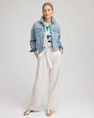Hollywood Waist Belted Linen Pants
