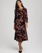 Burnout Velvet Midi Dress