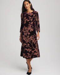 Burnout Velvet Midi Dress